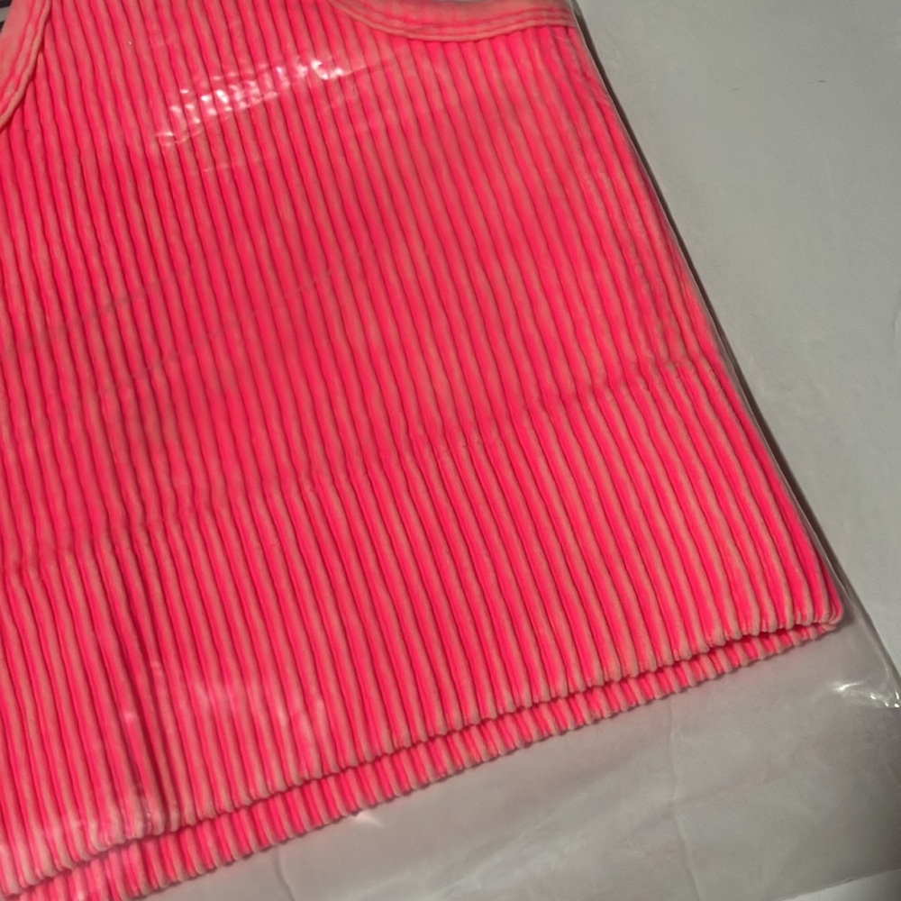 New in Package! Zenana Ribbed Brami 
Size L/XLHot Pink - Picture 2 of 3
